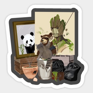 Rockwell Raccoon Sticker